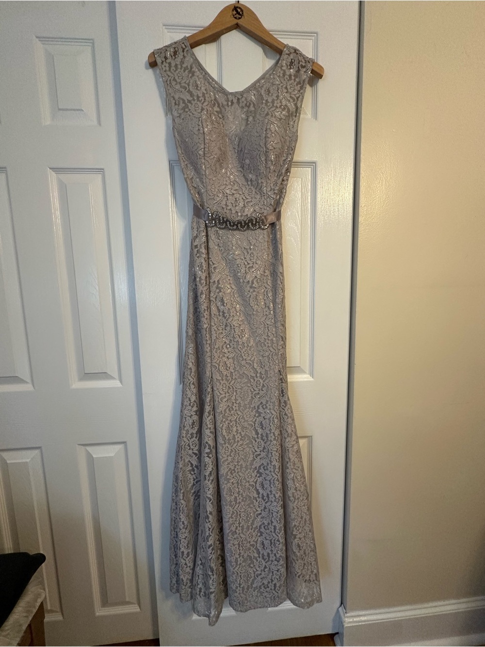 Betsy & Adam Gray Gown